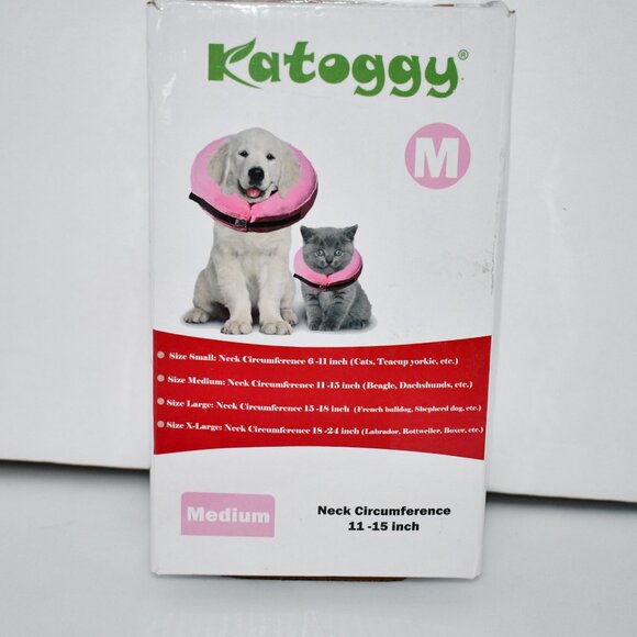 Katoggy Inflatable Dog Collar, Soft E-Collars after surgery Pink Medium 11-15" - Picture 3 of 3